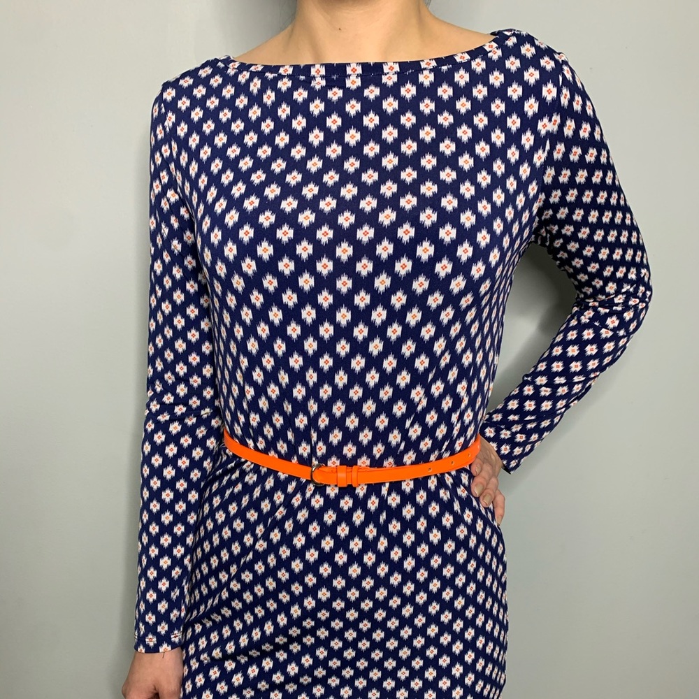MICHAEL KORS NAVY DRESS+BELT